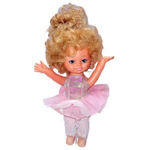 10" Vintage 1990's Pretty in Pink Wind Up Dancing Ballerina Doll By Mattel Works